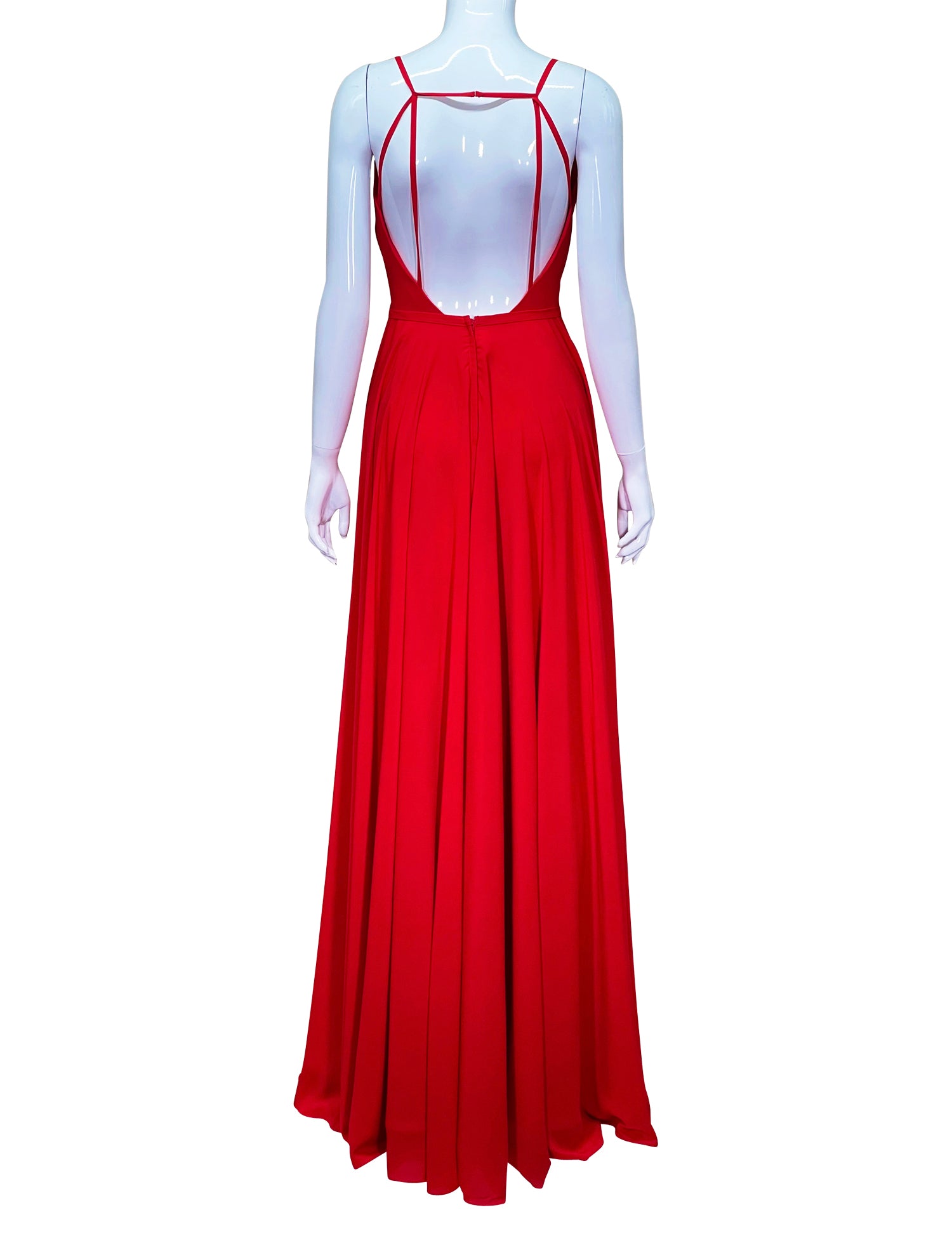 PG Red A-Line Evening Gown