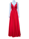 PG Satin Red Evening Gown
