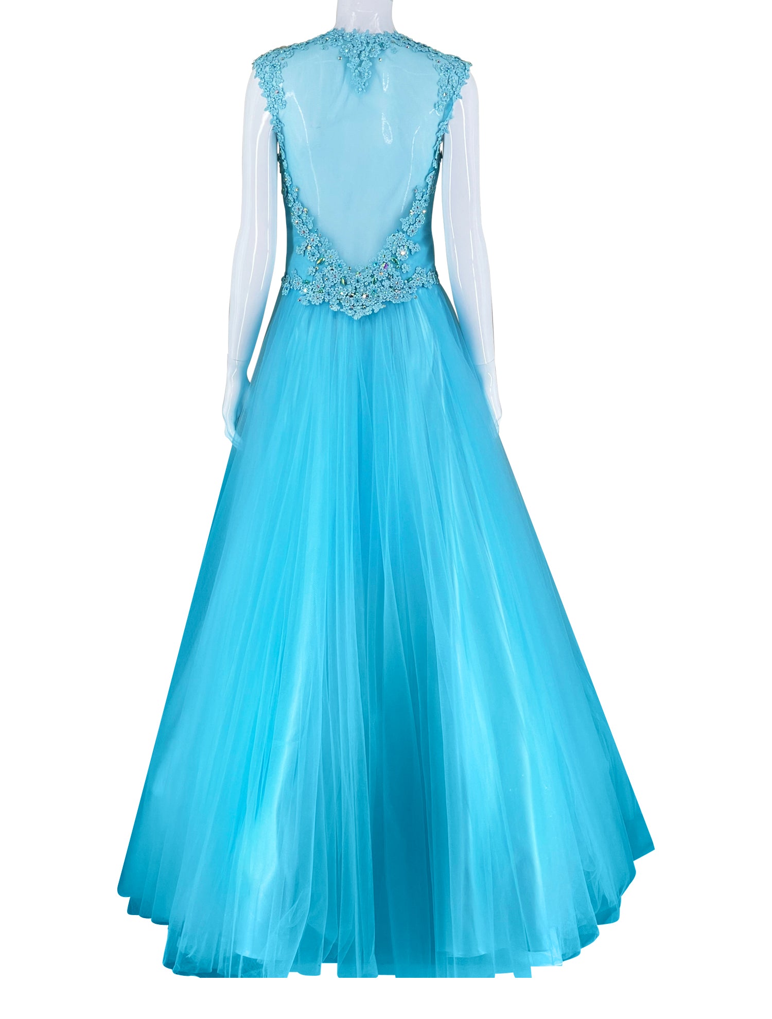 Cinderella Divine Turquoise Tulle Princess Evening Gown