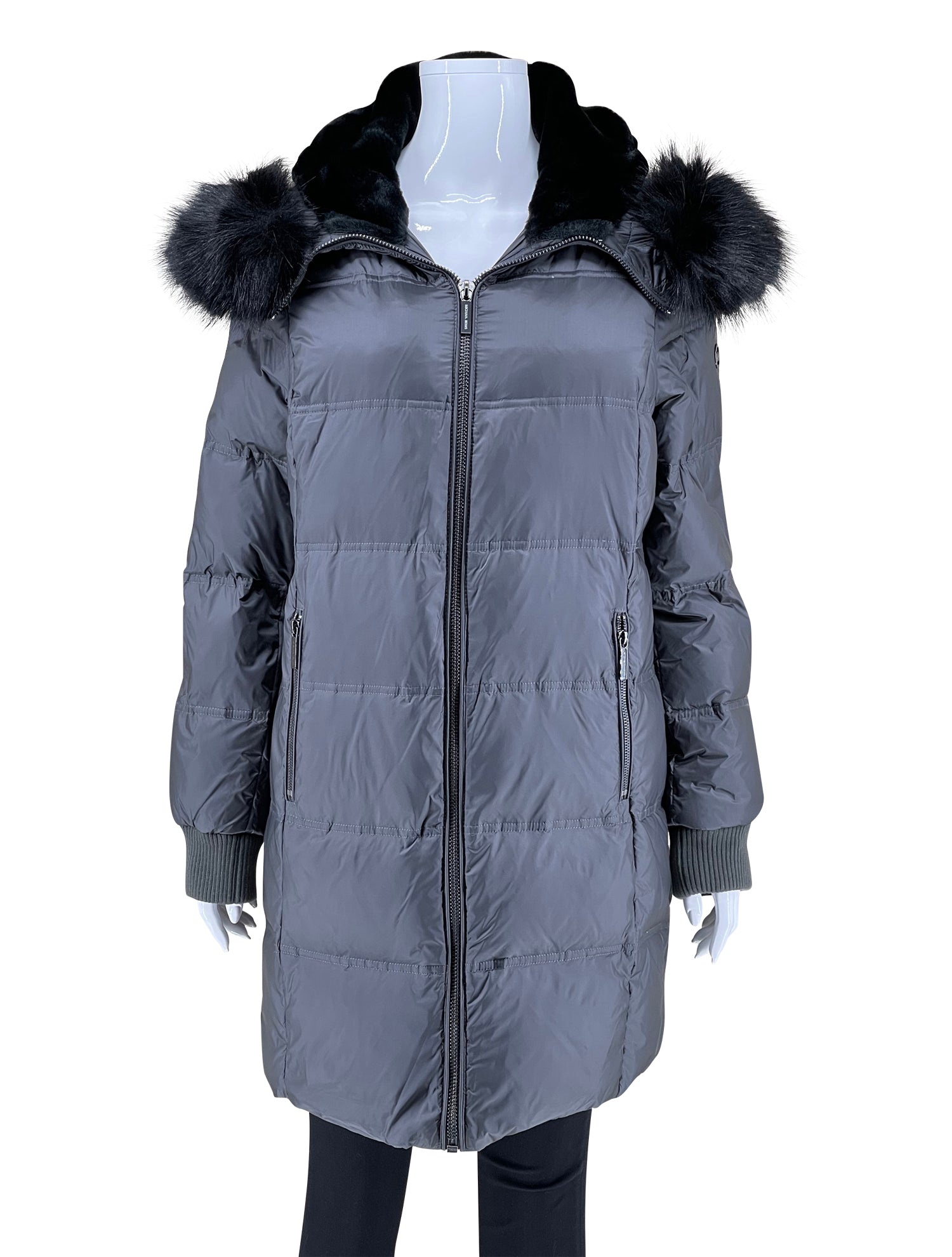 Michael kors coat with fur online hood